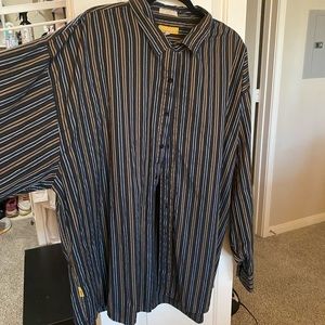 mens striped long sleeve button down